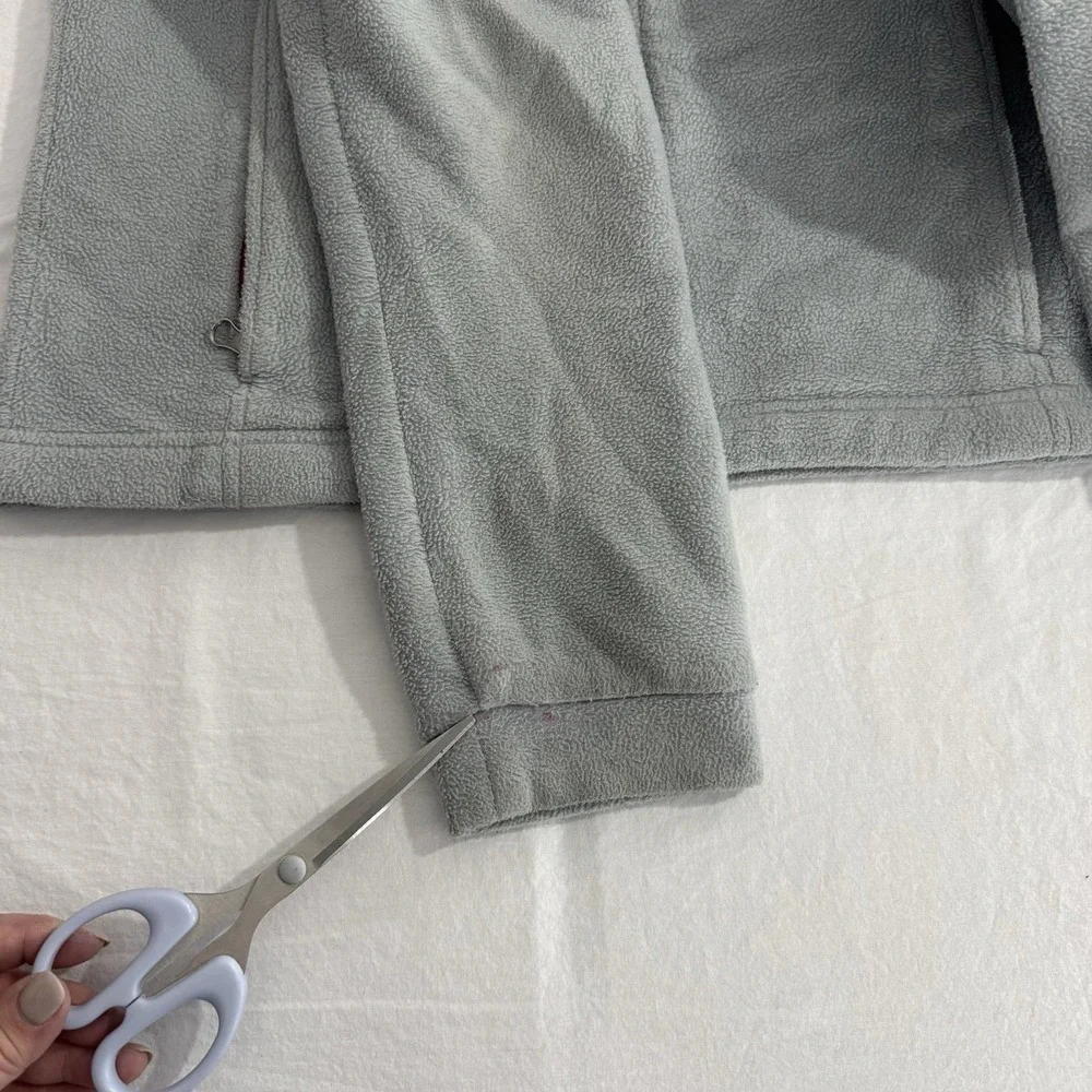 Columbia YTH Large 14/16 Gray Long Sleeve Fleece Full Zip‎ Jacket Benton Springs